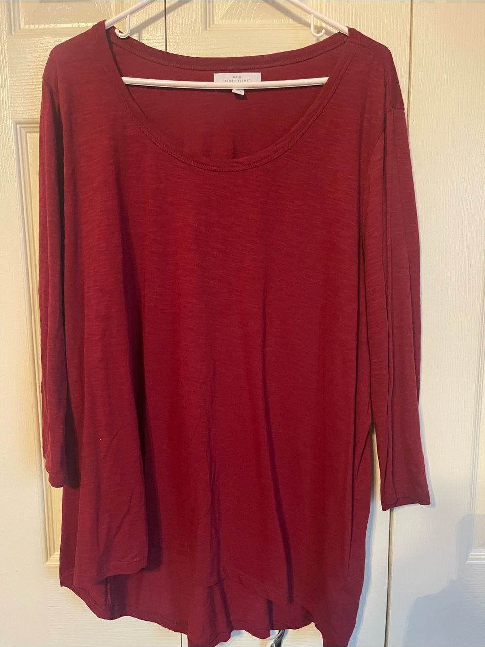 new directions Burgundy Scoop Neck Long Sleeve Tee